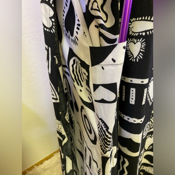 VTG 90s Paradiso Dress XL Contrast Lined Funky Maxi Maximalist Artist Teacher - Picture 12 of 16